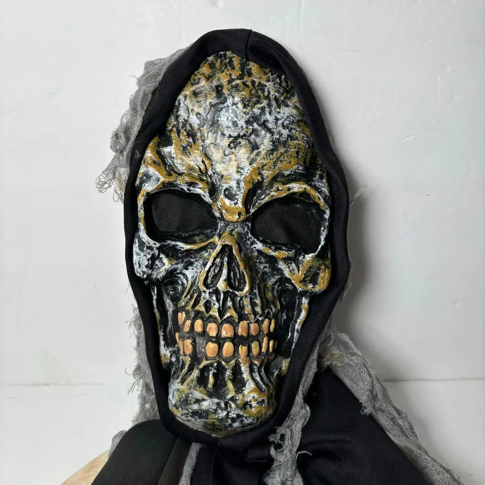 Vintage Easter Unlimited Funworld Grim Reaper Skull Skeleton Halloween Face Mask